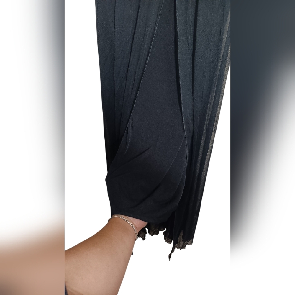 Connected Apparel Black Asymmetrical High-Low Sundress - Picture 7 of 8